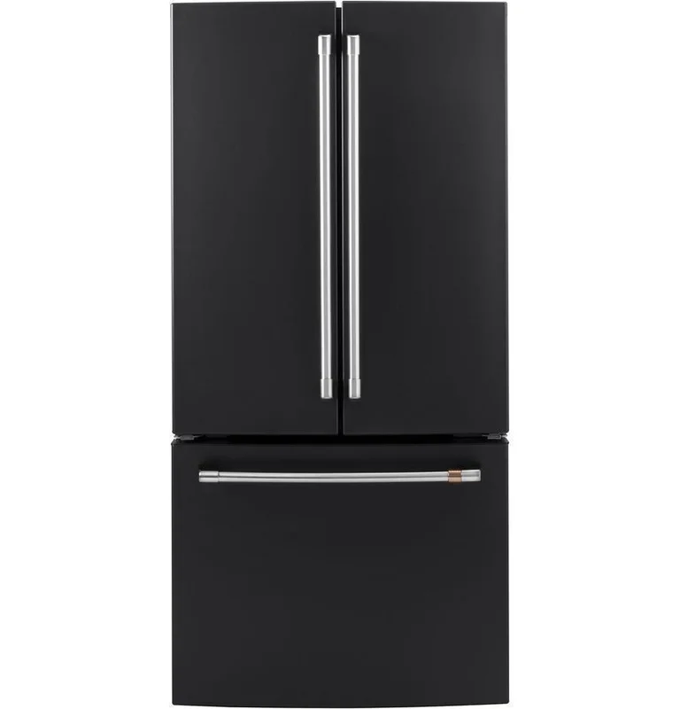 Caf - 32.75 Inch 18.6 cu. ft French Door Refrigerator in Black - CWE19SP3ND1 Black
