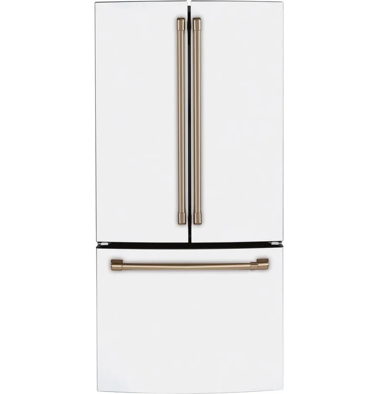 Caf - 32.75 Inch 18.6 cu. ft French Door Refrigerator in White - CWE19SP4NW2 White