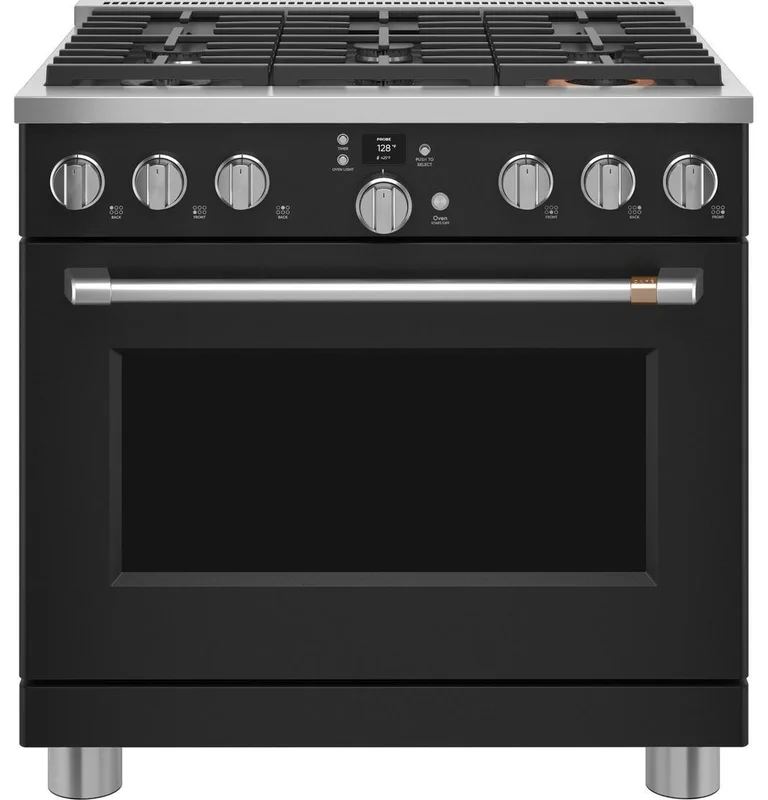 Caf - 5.7 cu. ft Dual Fuel Range in Black - C2Y366P3TD1 Black