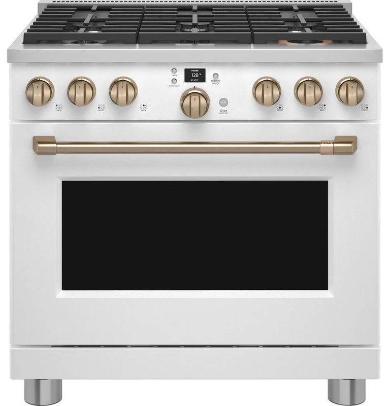 Caf - 5.7 cu. ft Dual Fuel Range in White - C2Y366P4TW2 White
