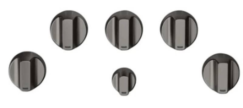 Caf - Cooktop Add-On Knobs in Black Stainless - CXCG1K0PMBT Black Stainless