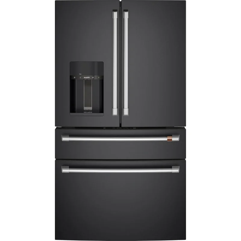 Cafe - 35.6 Inch 22.3 cu. ft French Door Refrigerator in Black - CXE22DP3PD1 Black