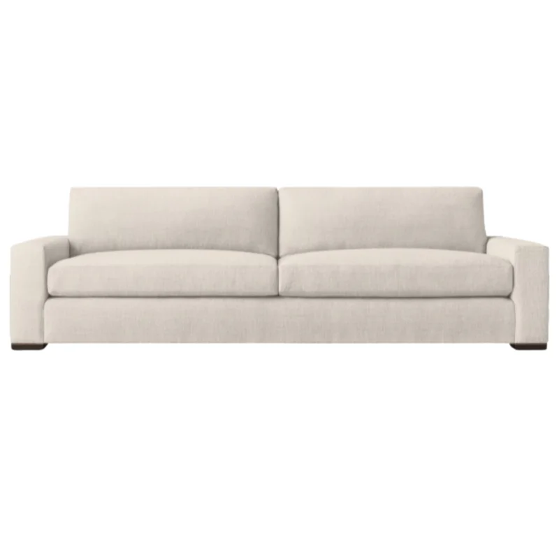 California Casual 2 Seater Sofa, Effie Linen Performance Fabric, 84.6" W