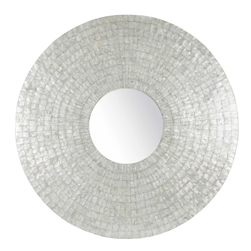 Cameron Round Mirror XL - Silver, 47"