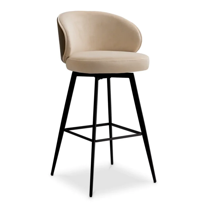 Camerota Swivel Bar Stool - Sabino Beige/Walnut