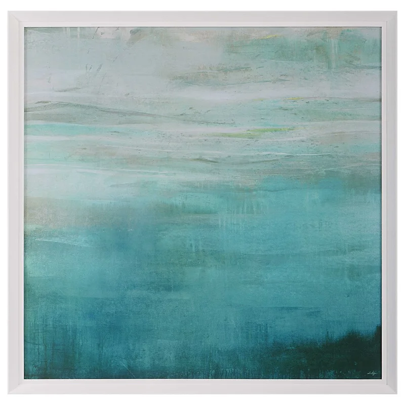 Cancun Teal Framed Print, 51"W x 51"H