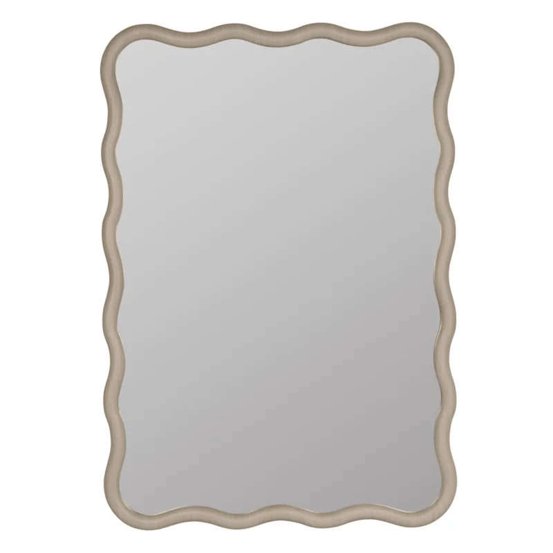 Candace Wall Mirror, Natural Linen, 40" x 28"