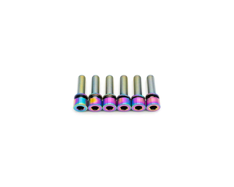 Cannondale 3 Stem Bolt Kit - Titanium Rainbow Oil Slick