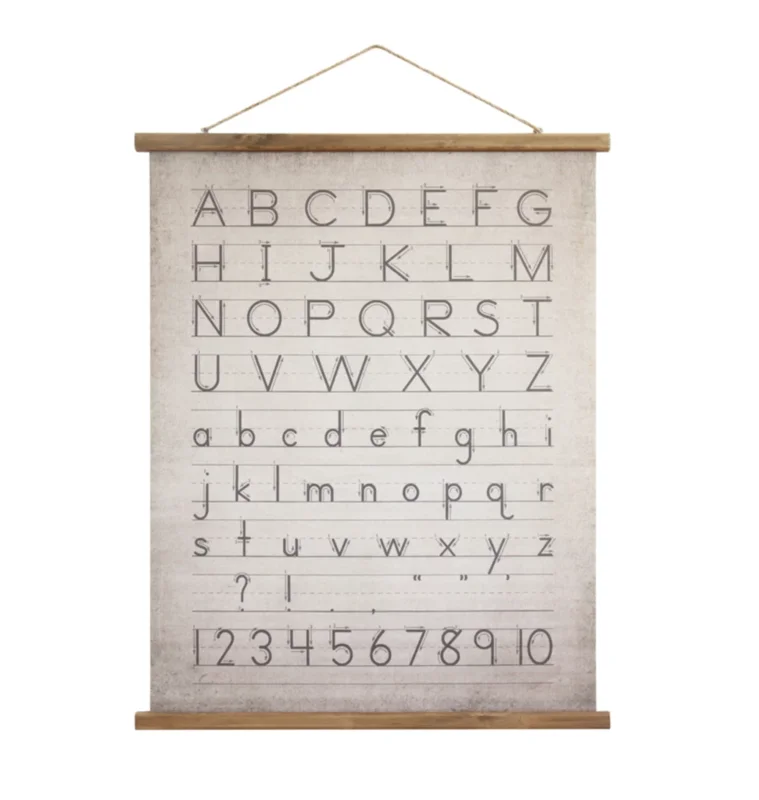 Canvas and Wood Scroll Wall Decor with Hanger