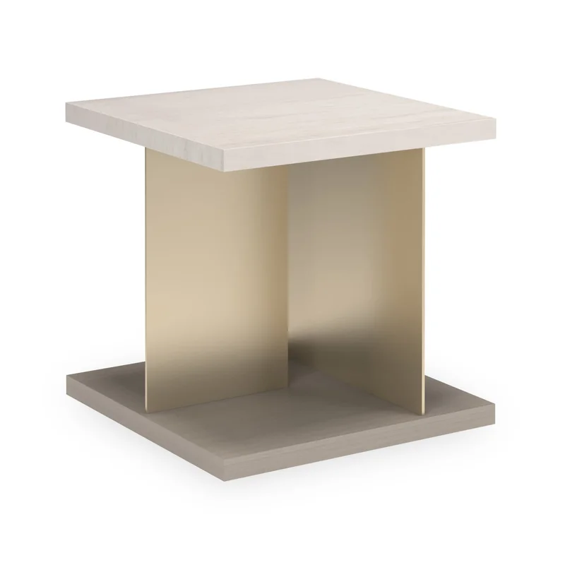 Cape Verde End Table, Lucent Bronze Metallic, Sabbia, 23"W x 23"D x 23"H