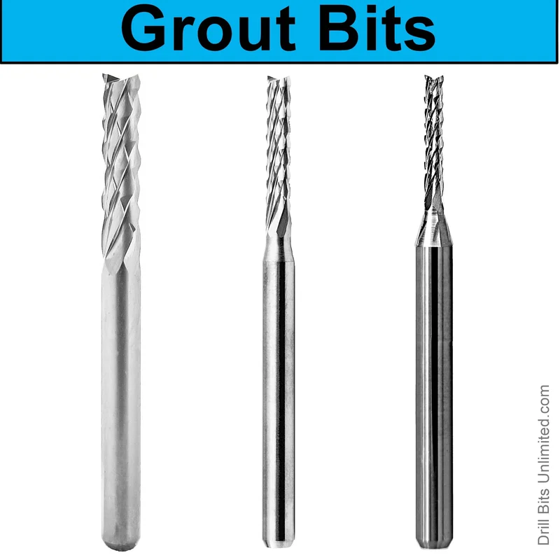 Carbide Grout Removal Bits for Dremel (1/8" Shank) Choose 1/16", 3/32", or 1/8"