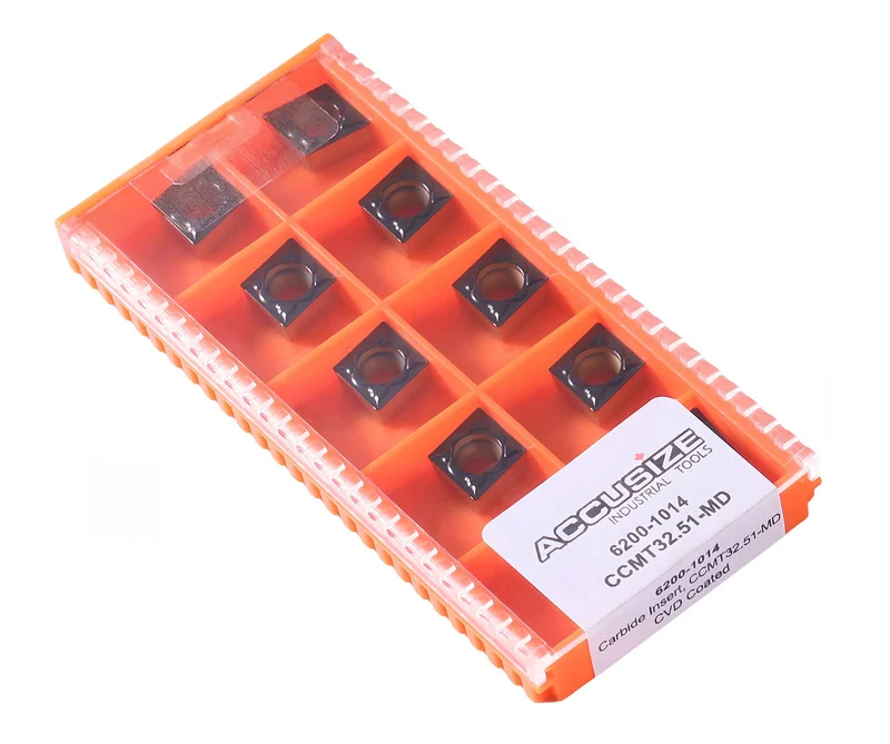 Carbide inserts, CVD + TiN Coating, CCMT, Black/Yellow, 10 ps/box
