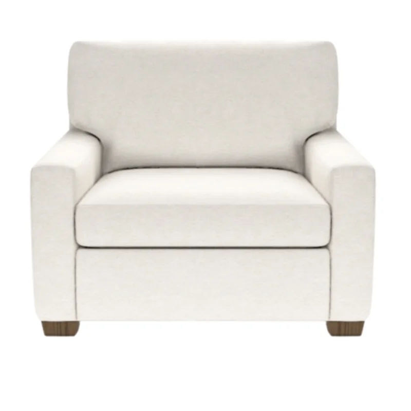 Carson Manual Recliner Chair, Artemis Snow Performance Fabric/Mink