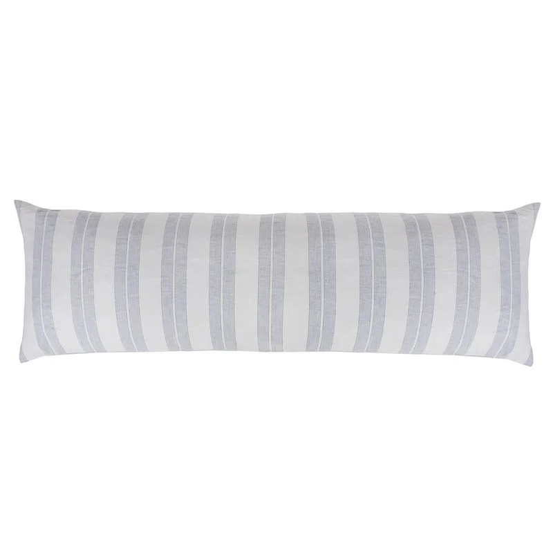 Carter Body Pillow, Ivory/Denim