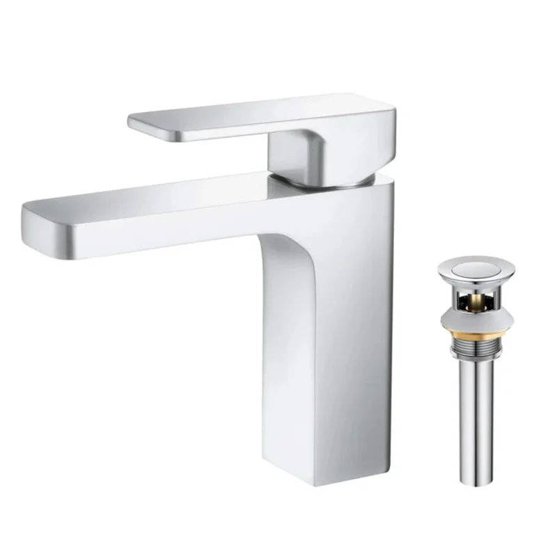 Casa Fixtures - Bathroom Faucet - Fusion Single Handle Bathroom Vanity Sink Faucet with Pop Up Drain (CBF-1017)