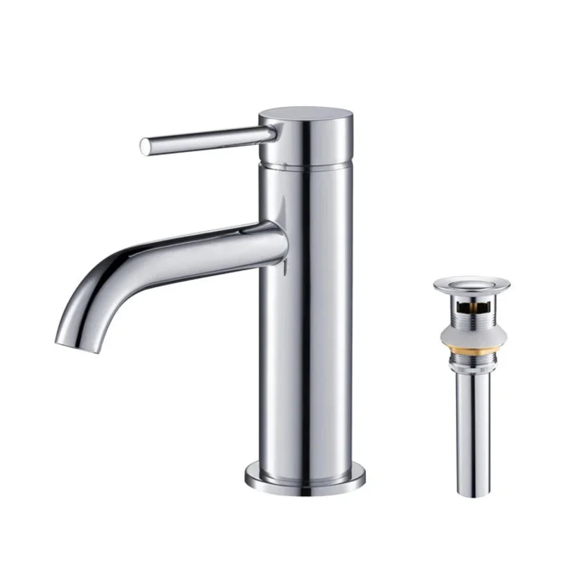 Casa Fixtures - Bathroom Faucet - Halo Single Handle Bathroom Vanity Sink Faucet with Pop Up Drain (CBF-1008)