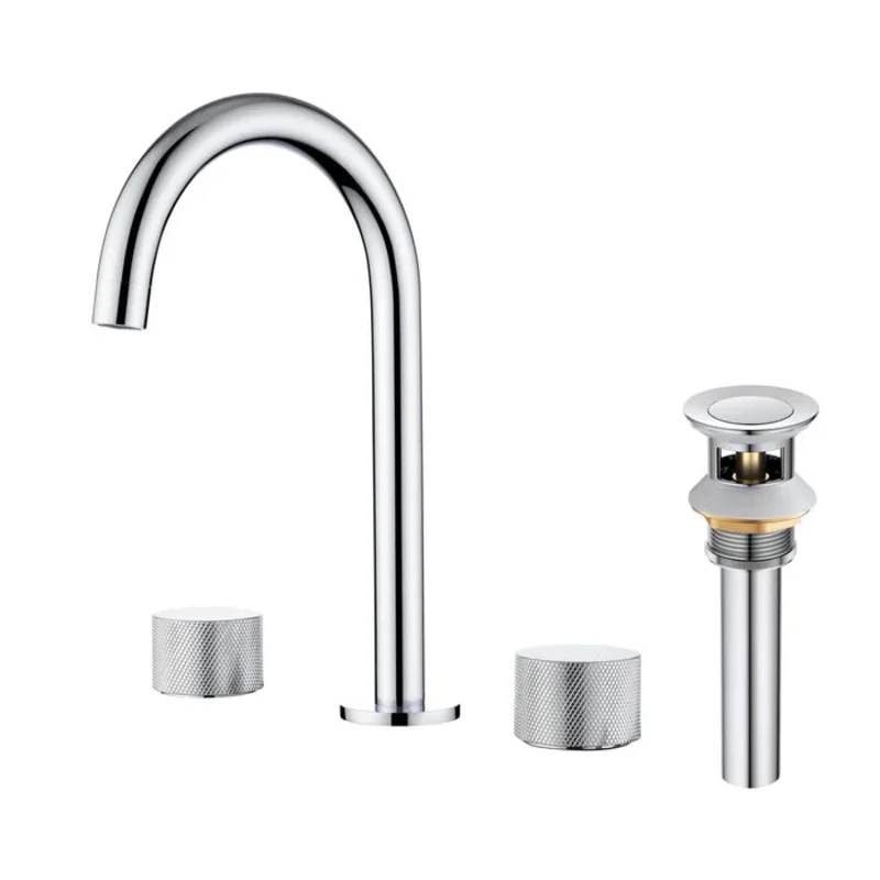 Casa Fixtures - Bathroom Faucet - Verona 8" Widespread Bathroom Sink Faucet with Drain Assembly (CBF-1026)