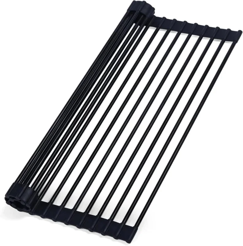 Casa Fixtures - Kitchen Accessories - 18-3/4 Multipurpose Silicone Roll Up Tray Drying Rack (C2-19RT)