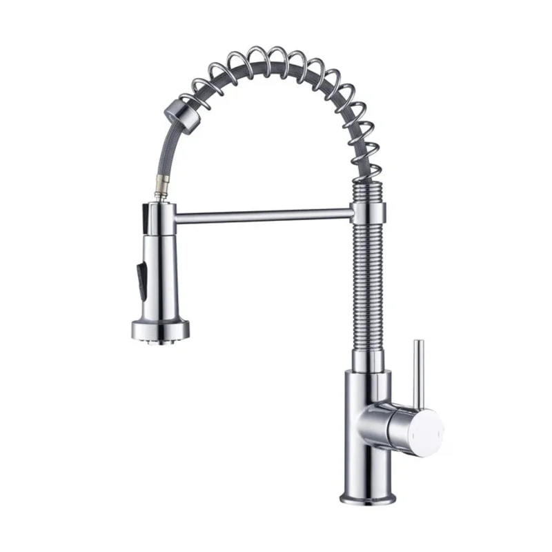 Casa Fixtures - Kitchen Faucet - Genova Commercial Style Single Handle Pull Down Kitchen Sink Faucet (CKF-2003)