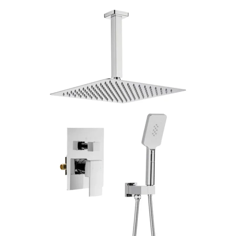 Casa Fixtures - Shower Faucets - Quadra Pressure Balanced 2-Function Ceiling Mount Shower System with Rough-In Valve (CSF-4012)