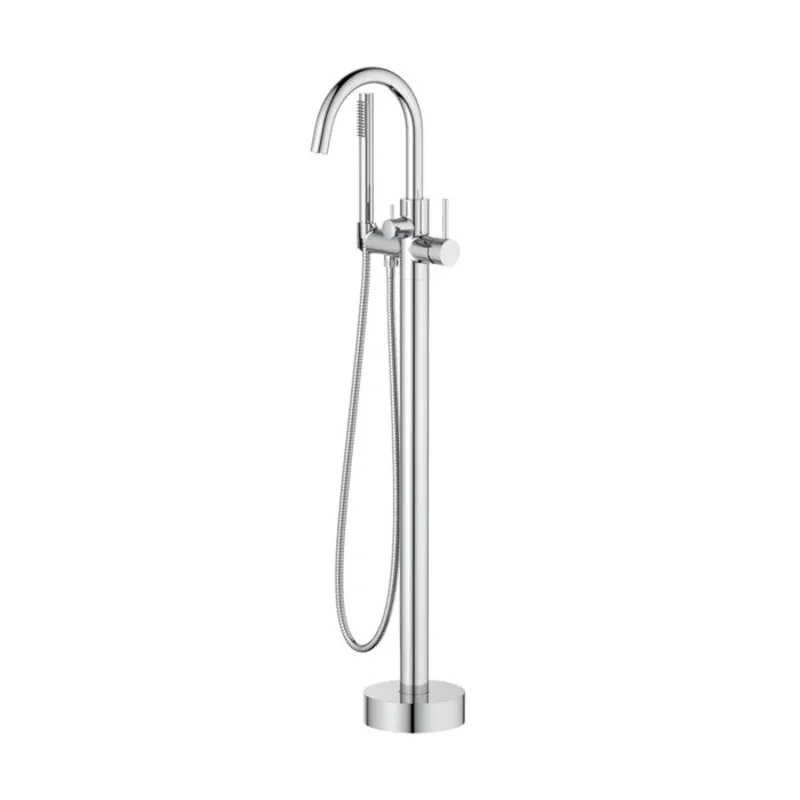 Casa Fixtures - Tub Faucets - Halo Floor Mount Tub Filler With Hand Shower (CTF-3001)