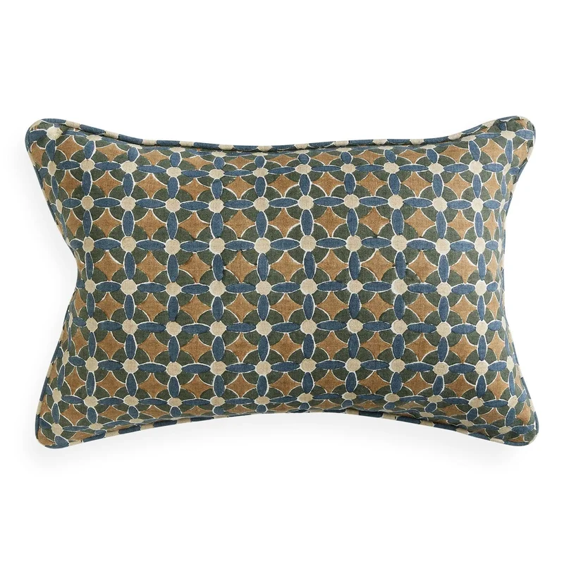 Casablanca Desert Linen Cushion, 12" x 18"