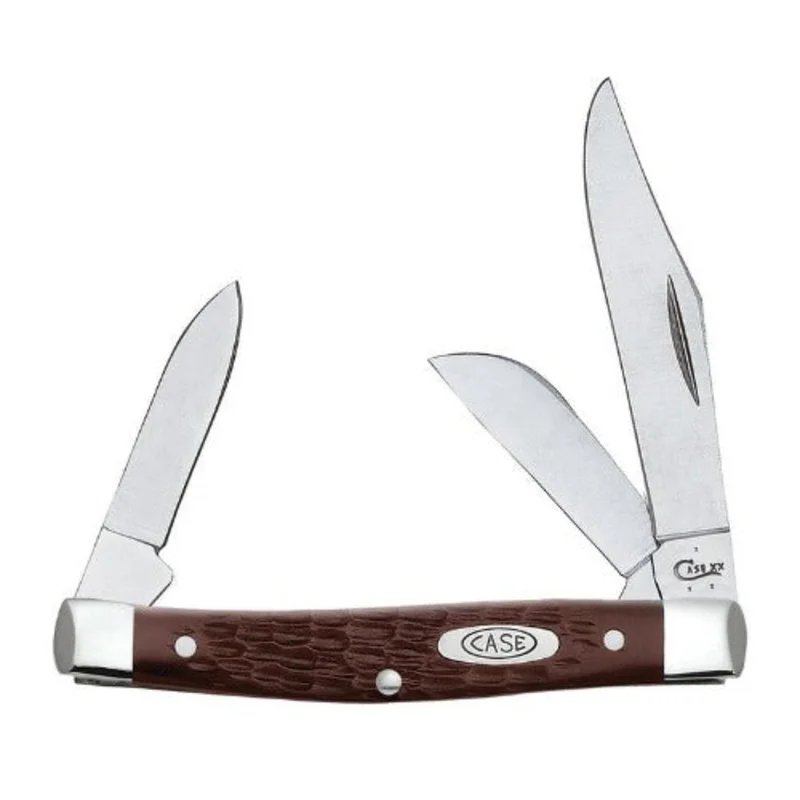 Case 00106 - Jigged Brown Synthetic Medium Stockman (6344 SS)