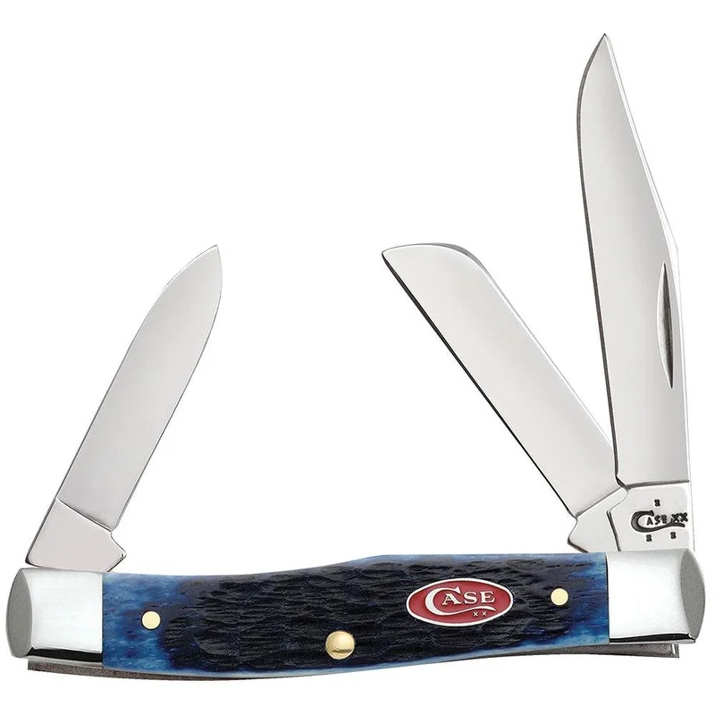 Case 07049 - Navy Blue Bone Rogers Jig Medium Stockman