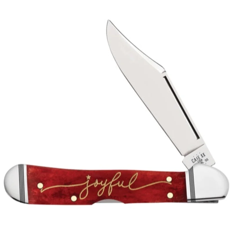 Case 10625 - Christmas Old Red Bone Smooth Mini CopperLock