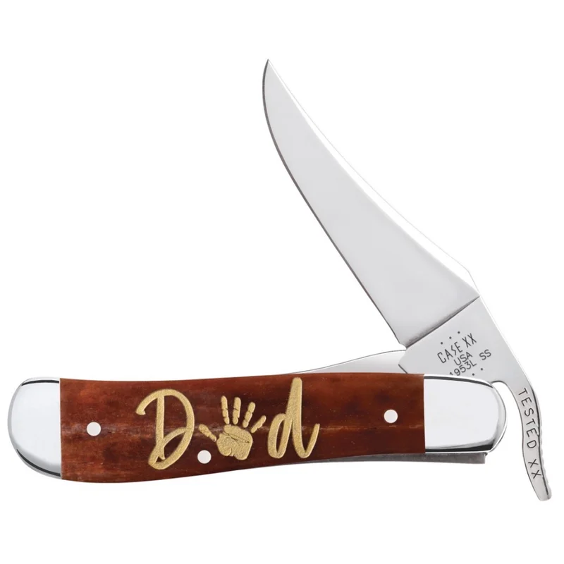 Case 10636 - Father's Day Chestnut Bone Smooth RussLock (61953L SS)