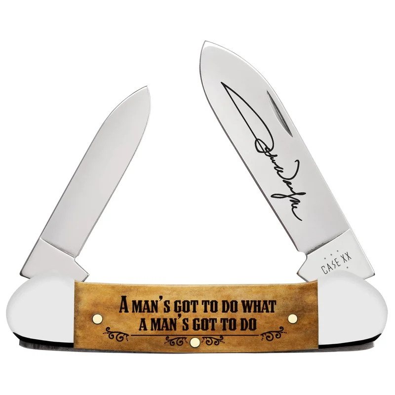 Case 10717 - John Wayne Antique Bone Smooth Canoe (62131 SS)