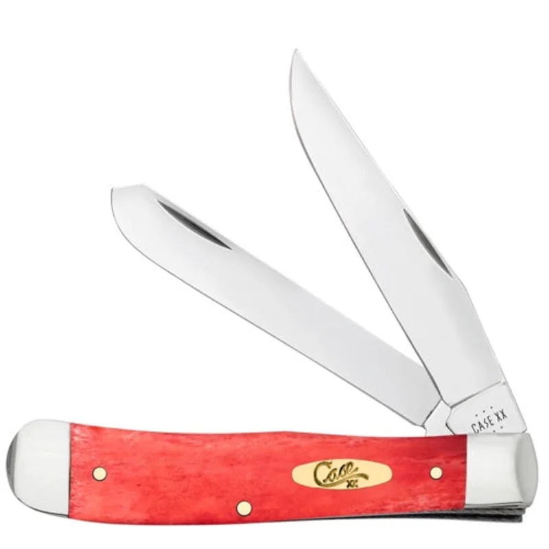 Case 10760 - Dark Red Bone Smooth Trapper w/ Pinched Bolsters