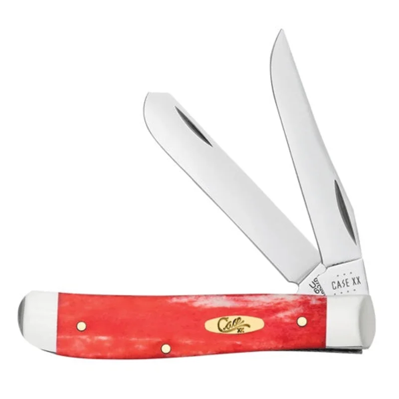 Case 10761 - Dark Red Bone Smooth Mini Trapper Pinched Bolsters