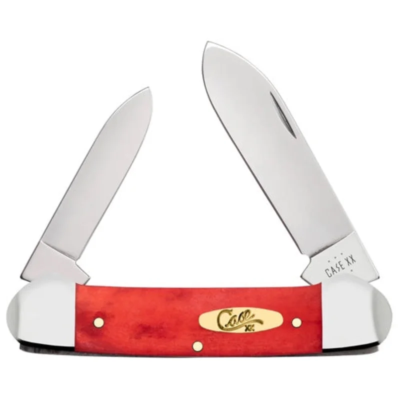 Case 10765 - Dark Red Bone Smooth Canoe Pinched Bolsters