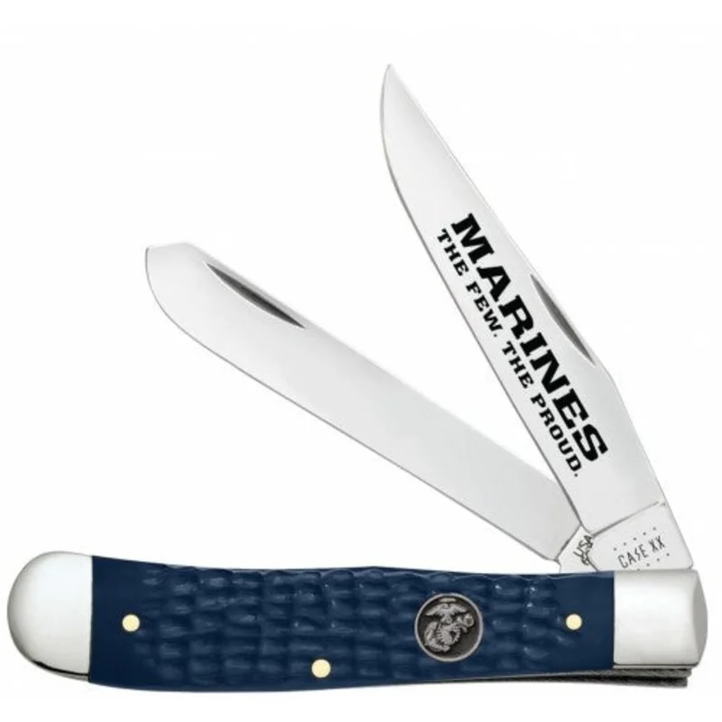 Case 13195 - USMC Navy Blue Synthetic Trapper