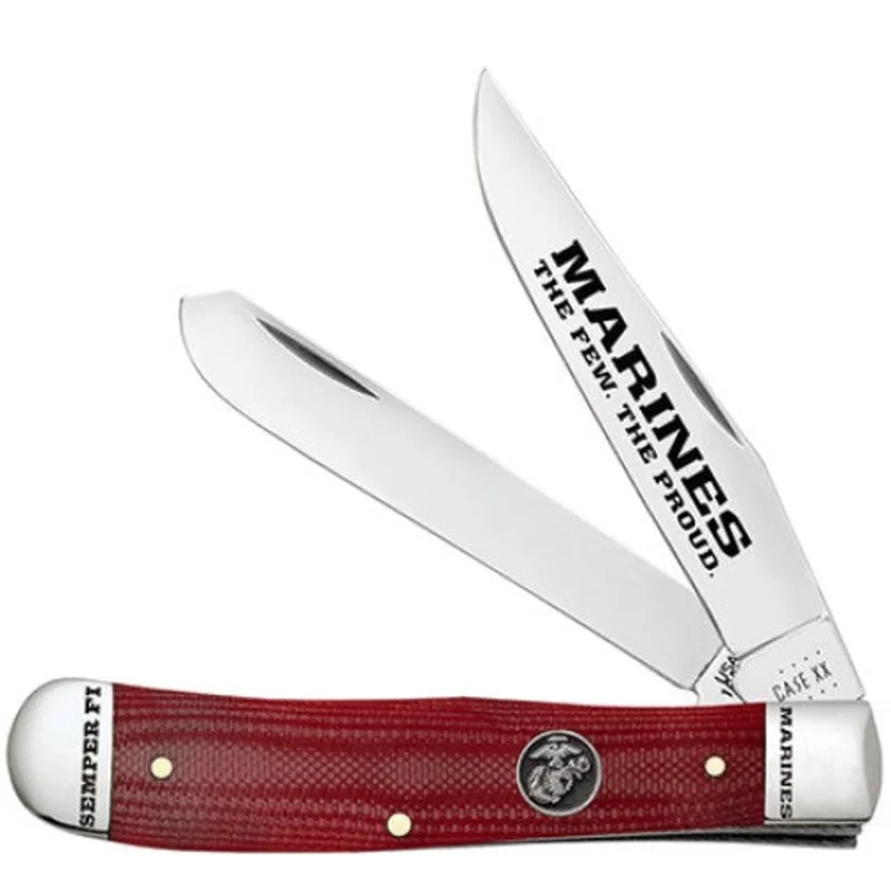 Case 13197 - USMC Red G-10 Smooth Trapper