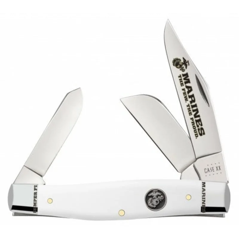 Case 13202 - USMC White Synthetic Smooth Large Stockman