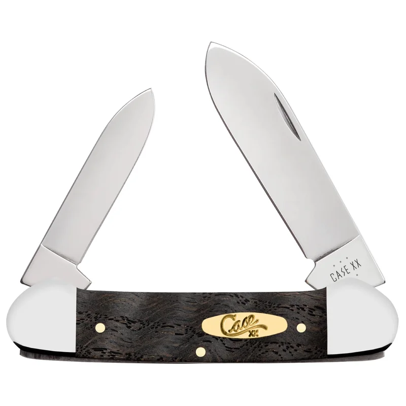 Case 14003 - Black Curly Oak Wood Smooth Canoe (72131 SS)