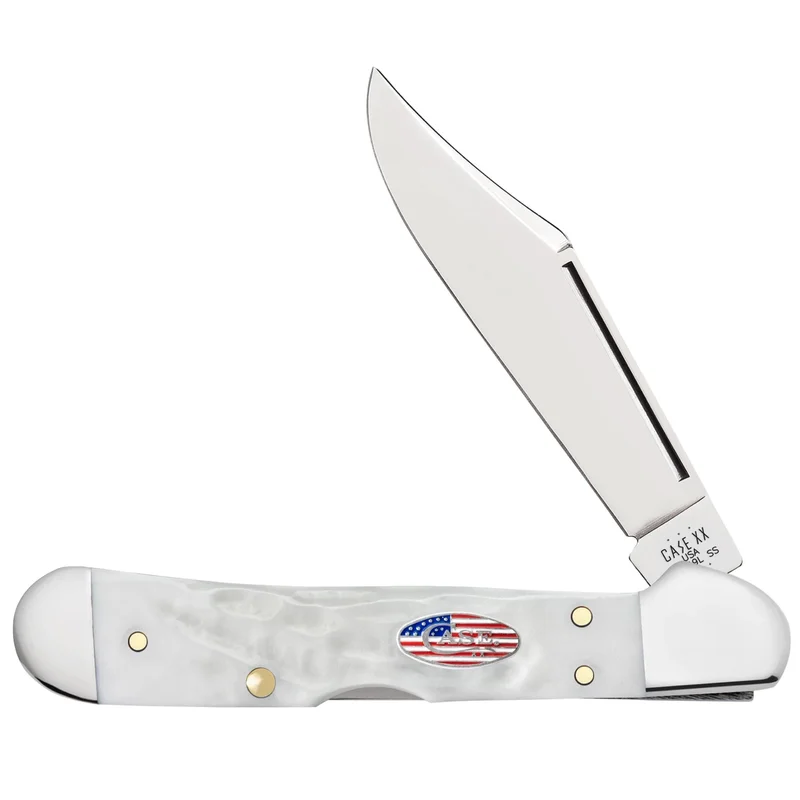 Case 14104 - White Synthetic Rough Jig Mini Copperlock (61749 SS)