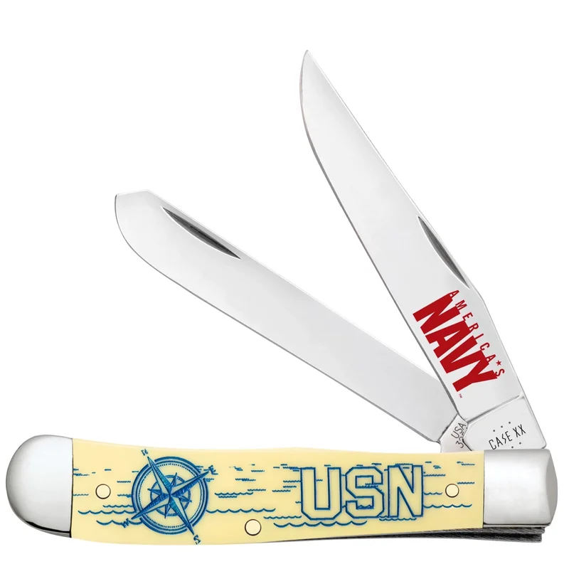Case 17728 - U.S. Navy Yellow Synthetic Smooth Trapper (3254 SS)
