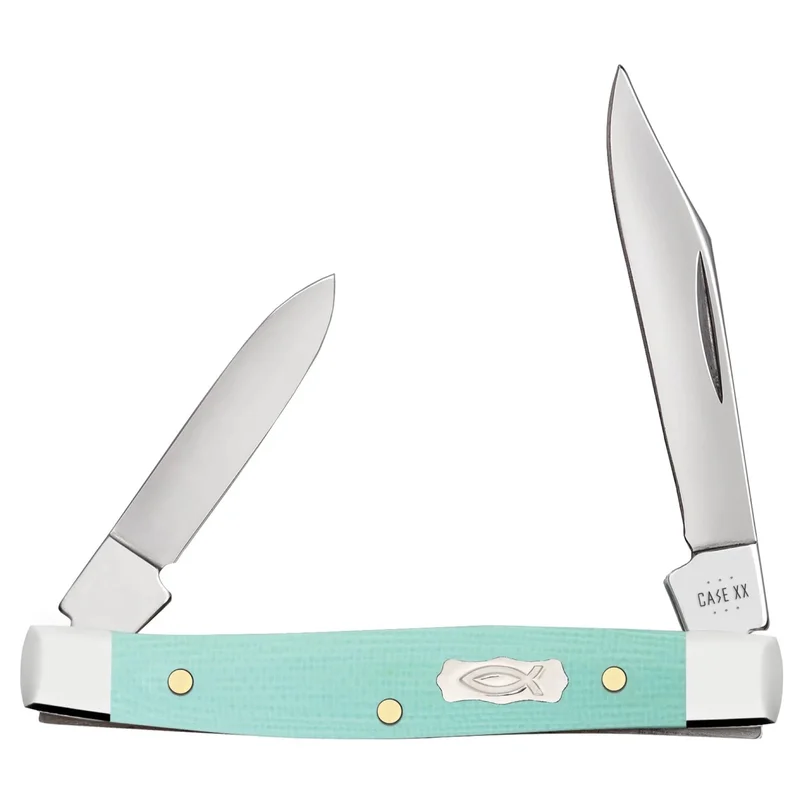 Case 18104 - Seafoam Green G-10 Smooth Small Pen (10233 SS)