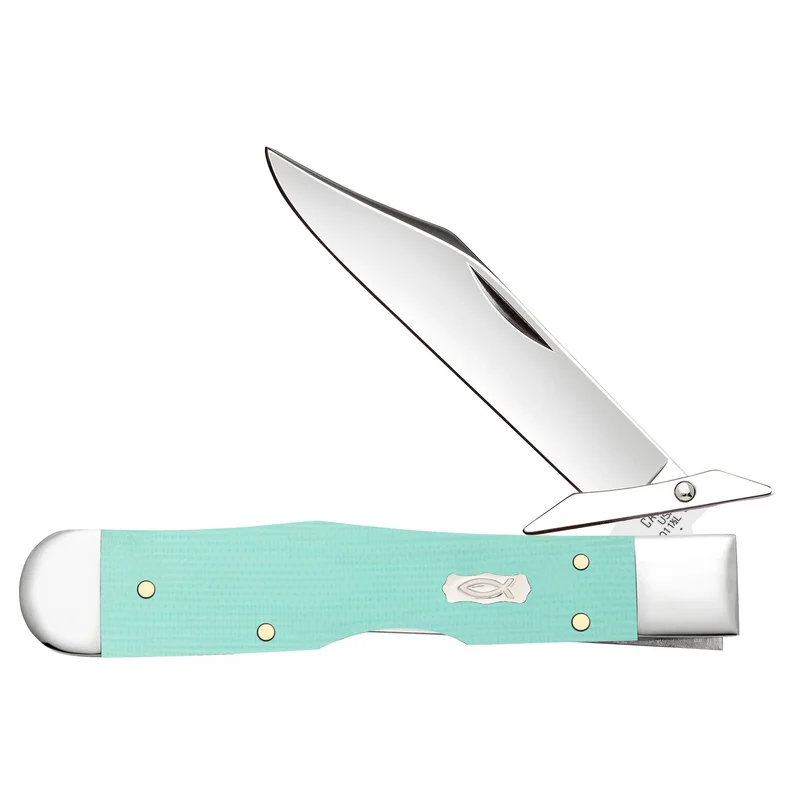 Case 18112 - Seafoam Green G-10 Smooth Cheetah Cub (1011 1/2L SS)