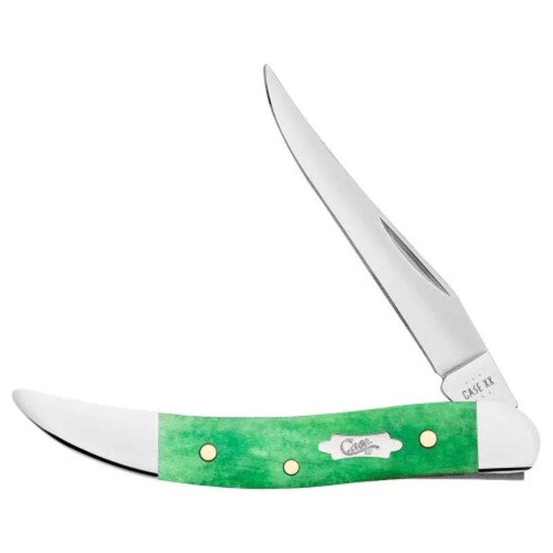 Case 19941 - Emerald Green Bone Smooth Small Texas Toothpick