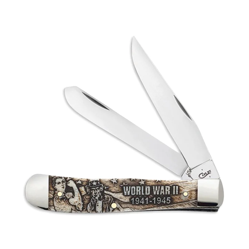 Case 22030 - WWII Natural Bone Color Wash Trapper
