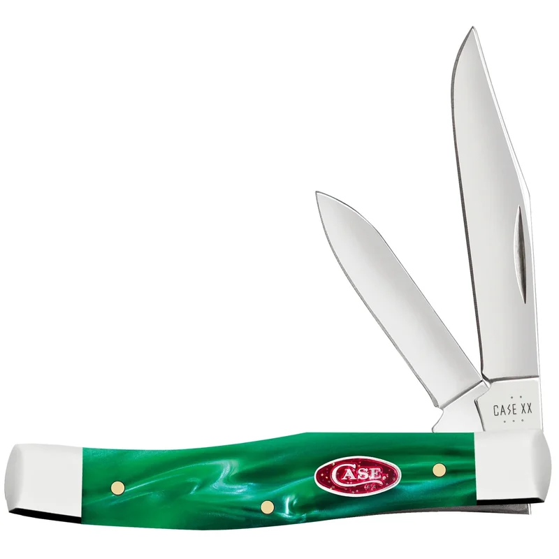 Case 24413 - Smooth Green Pearl Kirinite Medium Texas Jack