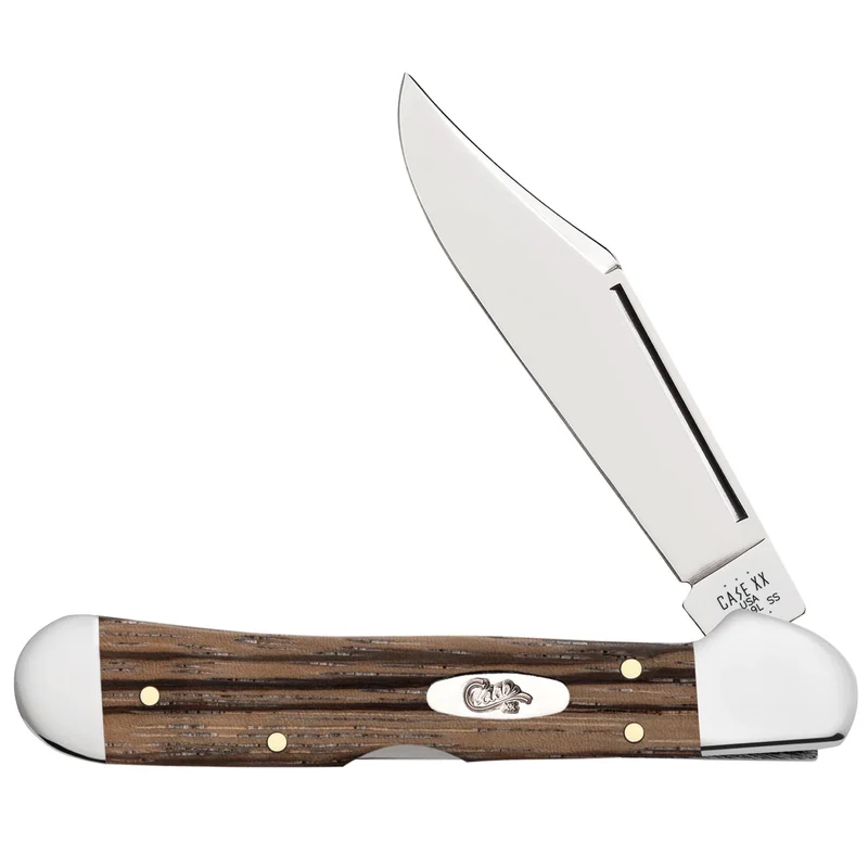 Case 25143 - Natural Zebra Wood Smooth Mini Copperlock (71749L SS)