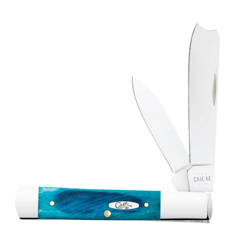 Case 25583 - Caribbean Blue Bone Sawcut Jig Razor (62005RAZ SS)