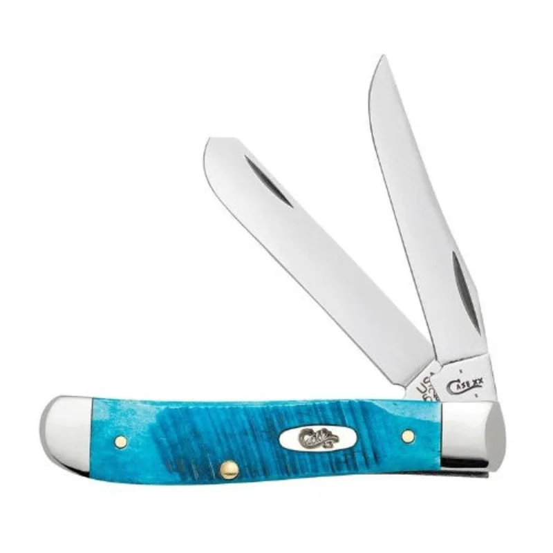 Case 25593 - Caribbean Blue Bone Sawcut Jig Mini Trapper