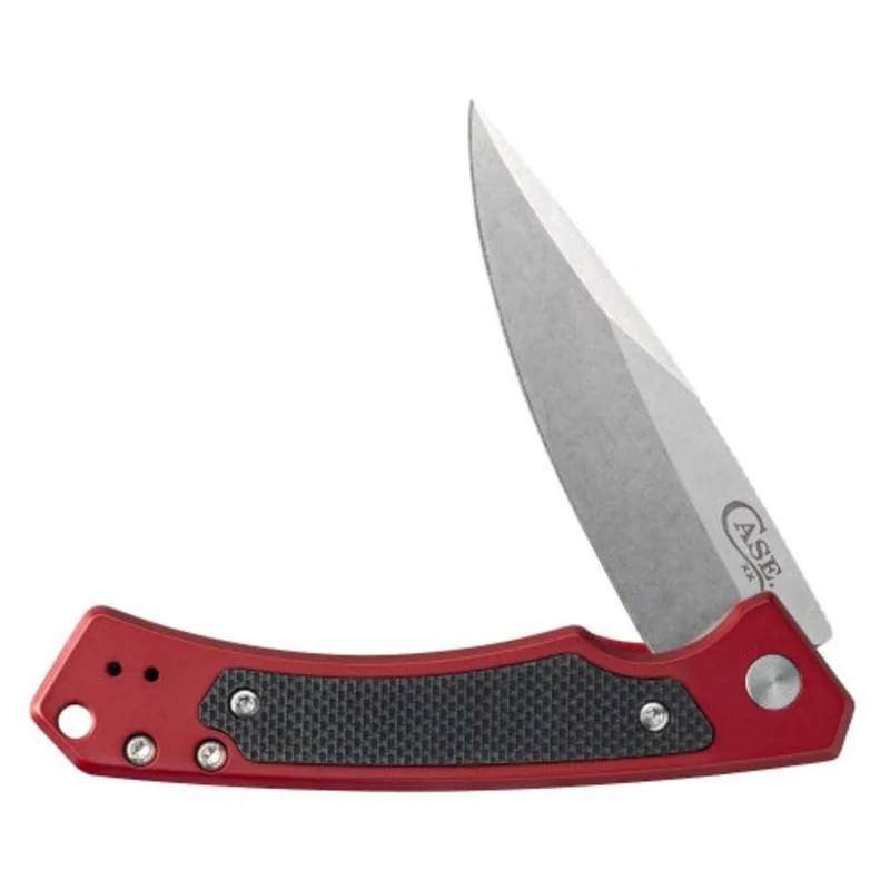 Case 25881 - Red Anodized Aluminum with Black G-10 Inlay Marilla