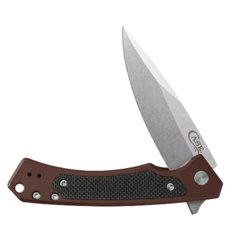 Case 25885 - Brown Anodized Aluminum W/Black G10 Inlay (S35VN)